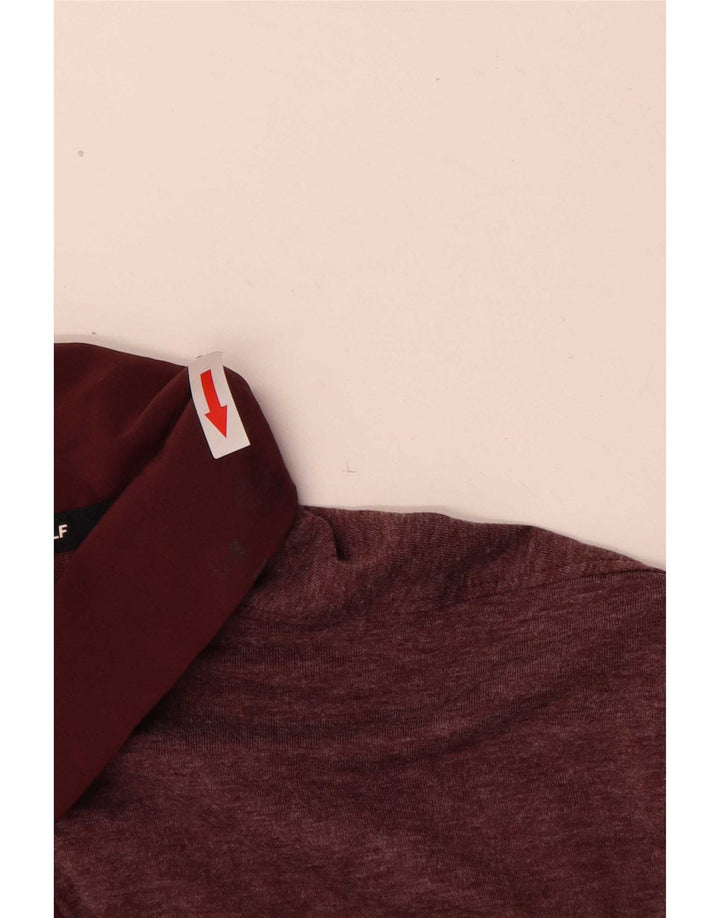 Camisa polo masculina Nike Golf de manga comprida, poliéster médio Borgonha
