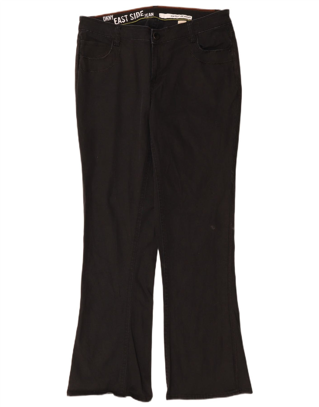 Calça jeans feminina Dkny Bootcut US 16 2XL W32 L31 algodão preto