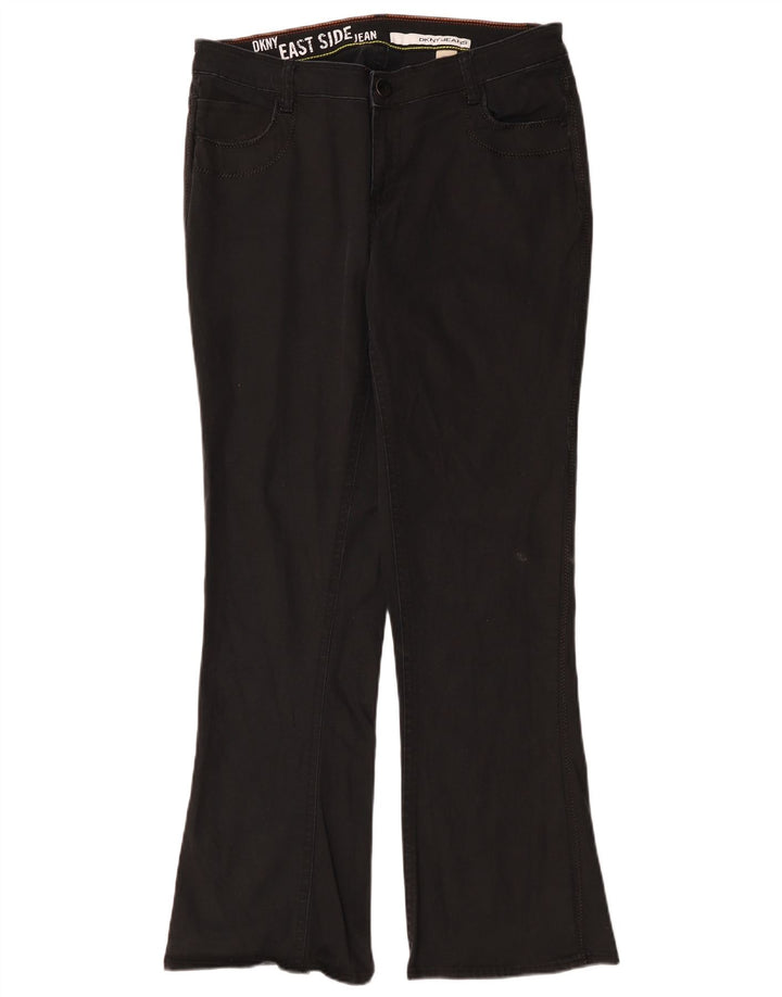 Calça jeans feminina Dkny Bootcut US 16 2XL W32 L31 algodão preto