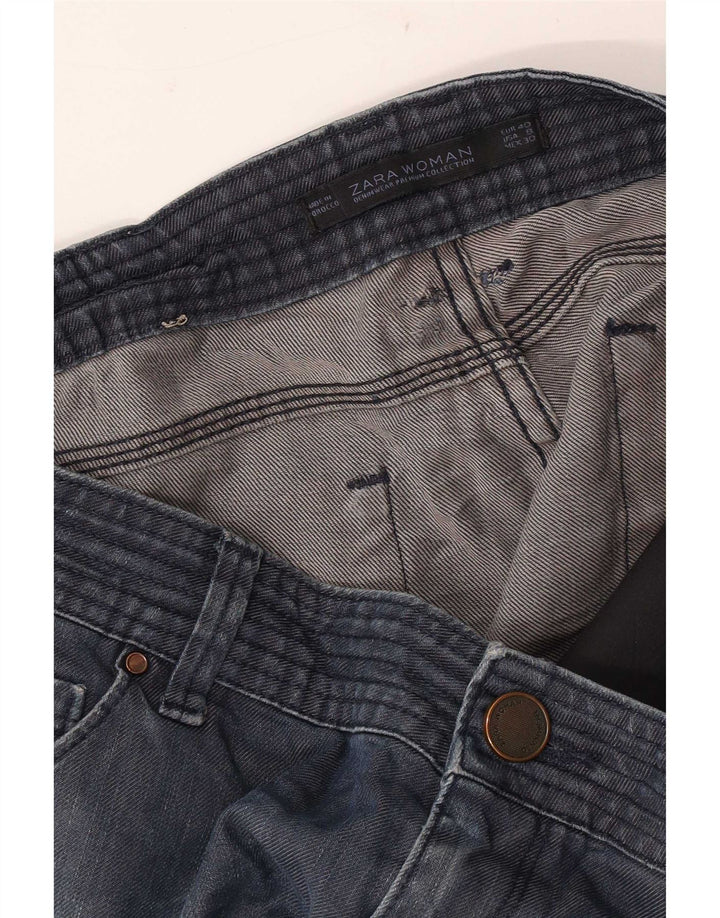 Zara Jeans Slim Feminino EU 40 Médio W30 L30 Azul Marinho