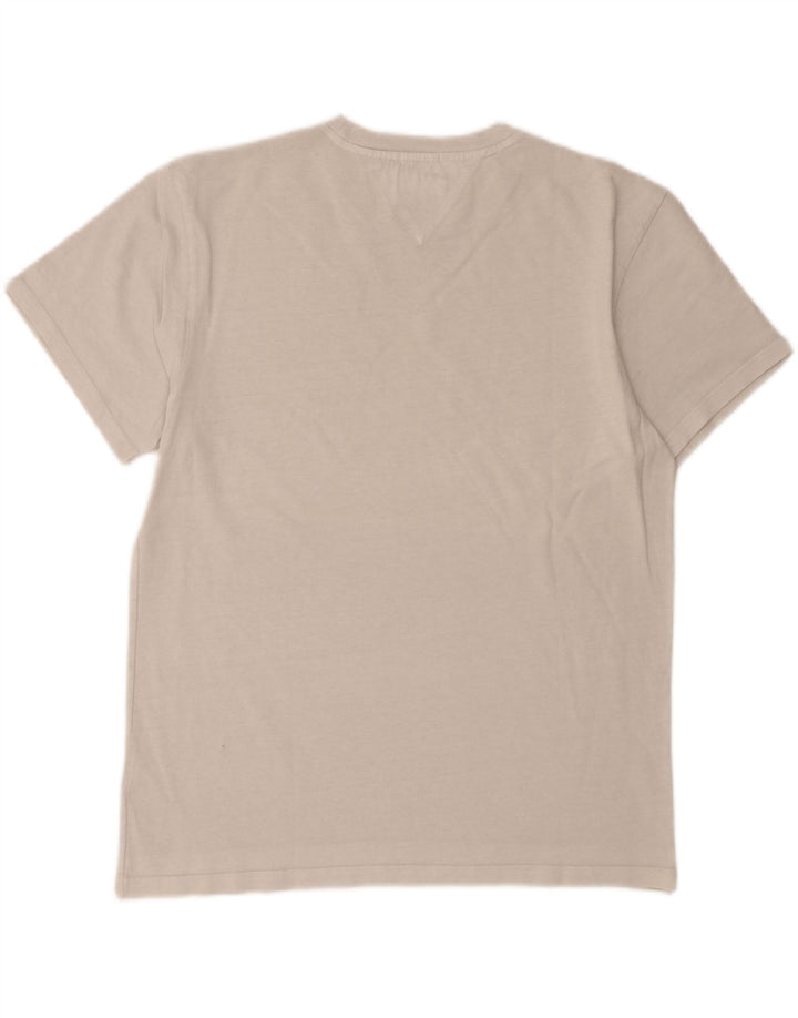 TOMMY HILFIGER Mens Regular Fit Graphic T-Shirt Top Large Grey Cotton Vintage Tommy Hilfiger and Second-Hand Tommy Hilfiger from Messina Hembry 