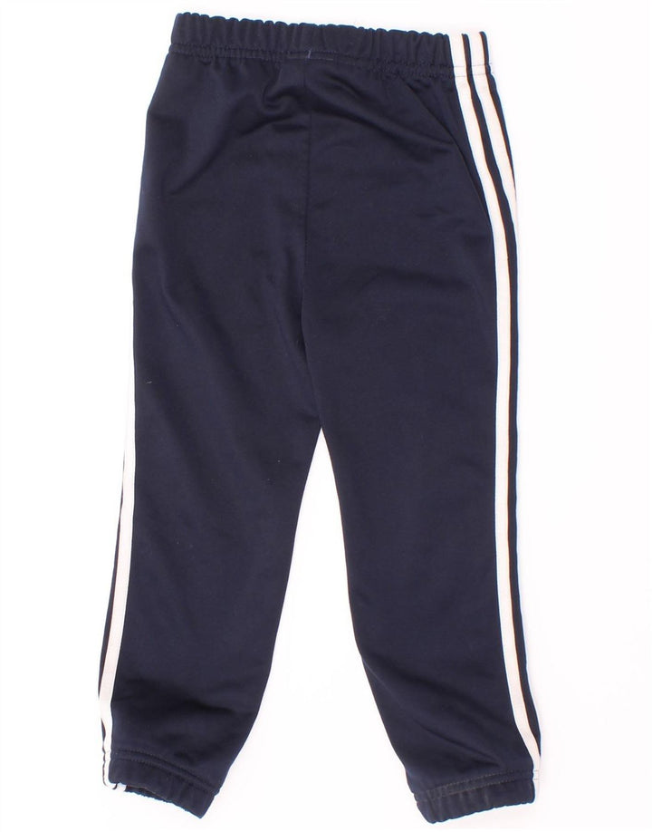 Adidas meninos calças de treino joggers 2-3 anos azul marinho poliéster