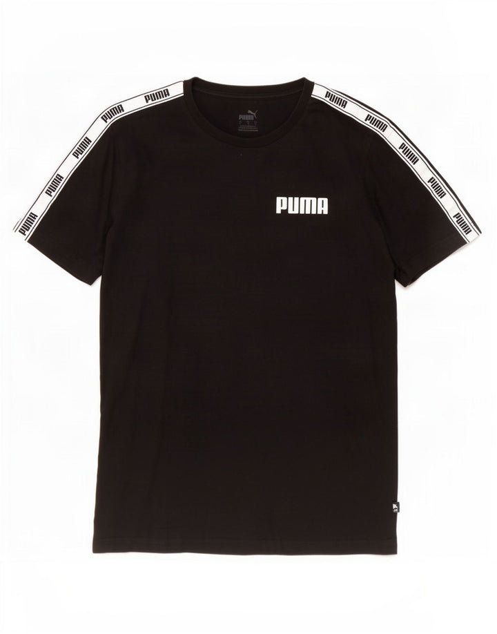 Camiseta masculina Puma Graphic Top grande bloco colorido preto