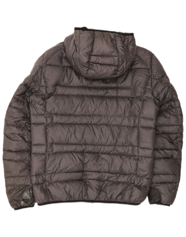 Jaqueta masculina acolchoada com capuz Blauer UK 40 grande poliamida cinza