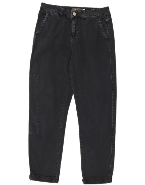 Calças cortadas cônicas femininas MINT VELVET UK 8 pequenas W26 L25 azul marinho