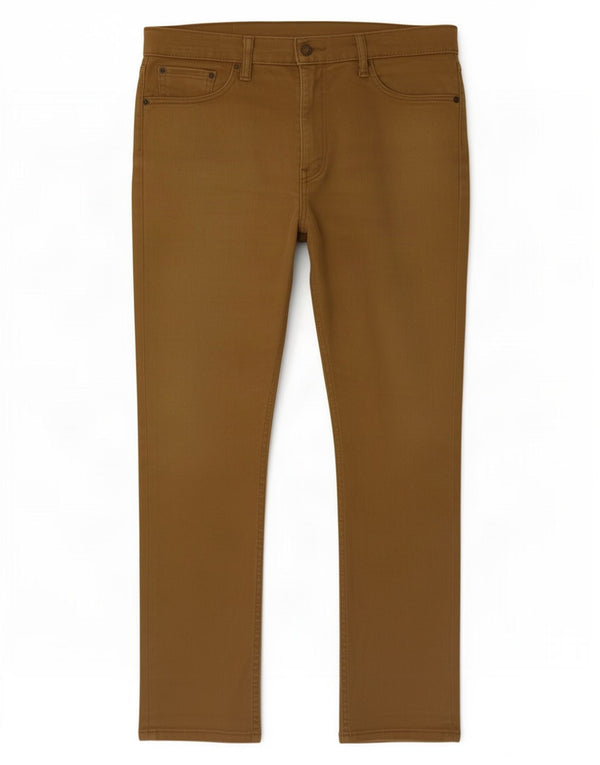 Levi's Masculino 513 Slim Straight Jeans W33 L30 Marrom Algodão