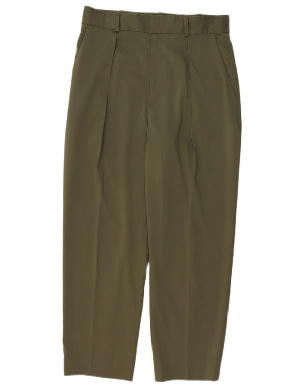 Calça chino feminina Polo Ralph Lauren de cintura alta EUA 6 médio W28 L26 cáqui
