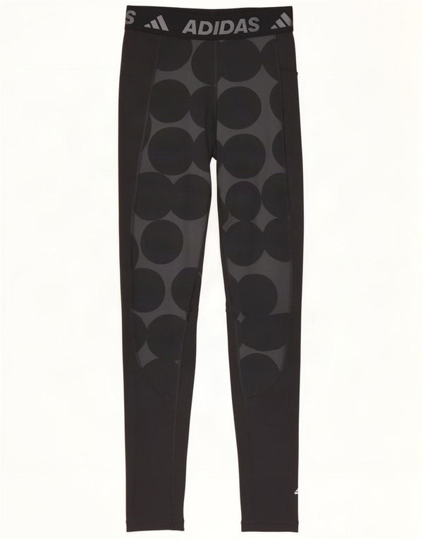 Adidas Mulher Marimekko Graphic Leggings Reino Unido 8/10 Pequenas Bolinhas Pretas