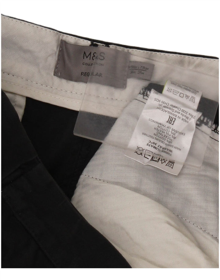 Calça Chino Masculina Marks & Spencer Regular Regular Fit W36 L31 Preta