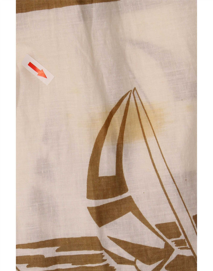 Saia midi feminina Marc Aurel com estampa transparente W30 listrada marrom médio