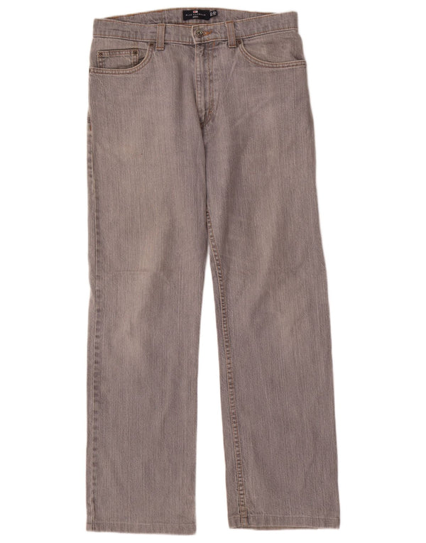 Calça jeans reta masculina Marks & Spencer Blue Harbor W32 L30 algodão cinza