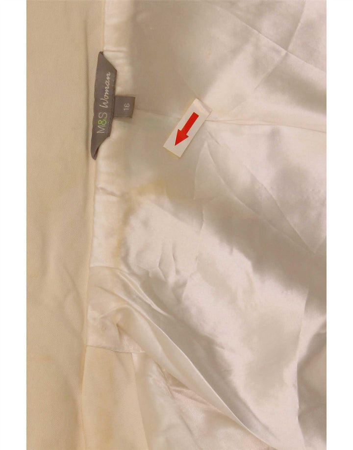 Jaqueta utilitária feminina com capuz Marks & Spencer UK 16 grande off white