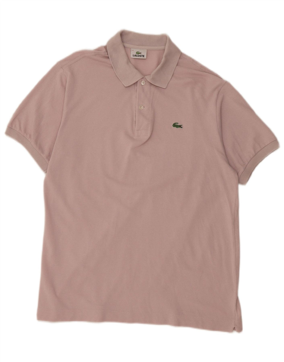 Camisa polo masculina Lacoste tamanho 4 médio algodão rosa