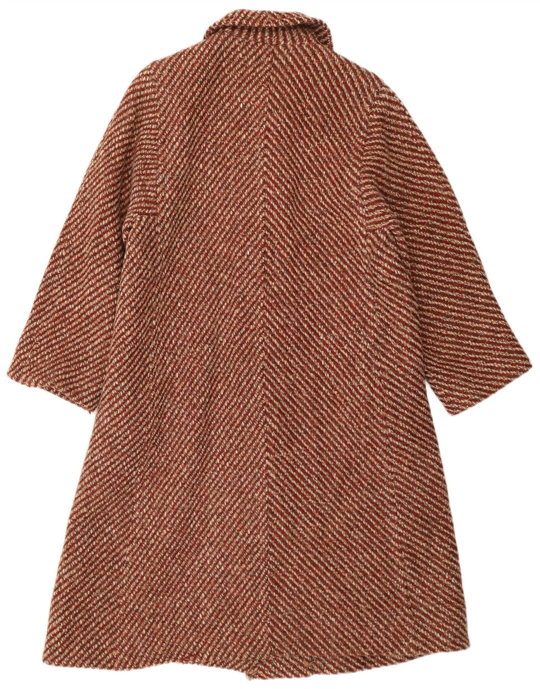 Sobretudo feminino AQUASCUTUM UK 12 médio vermelho manchado novo clássico de lã