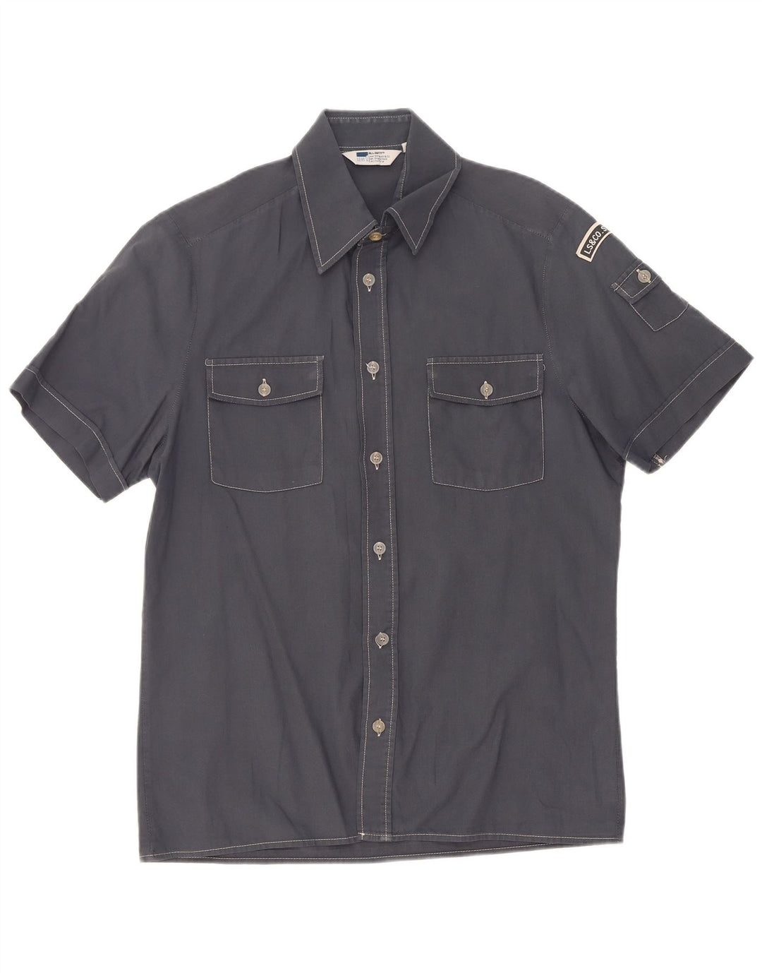 Camisa masculina de manga curta Levi's cinza médio