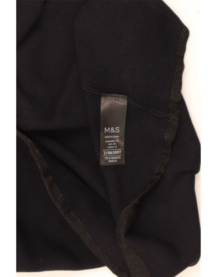 Colete feminino Marks & Spencer UK 12 viscose preta média