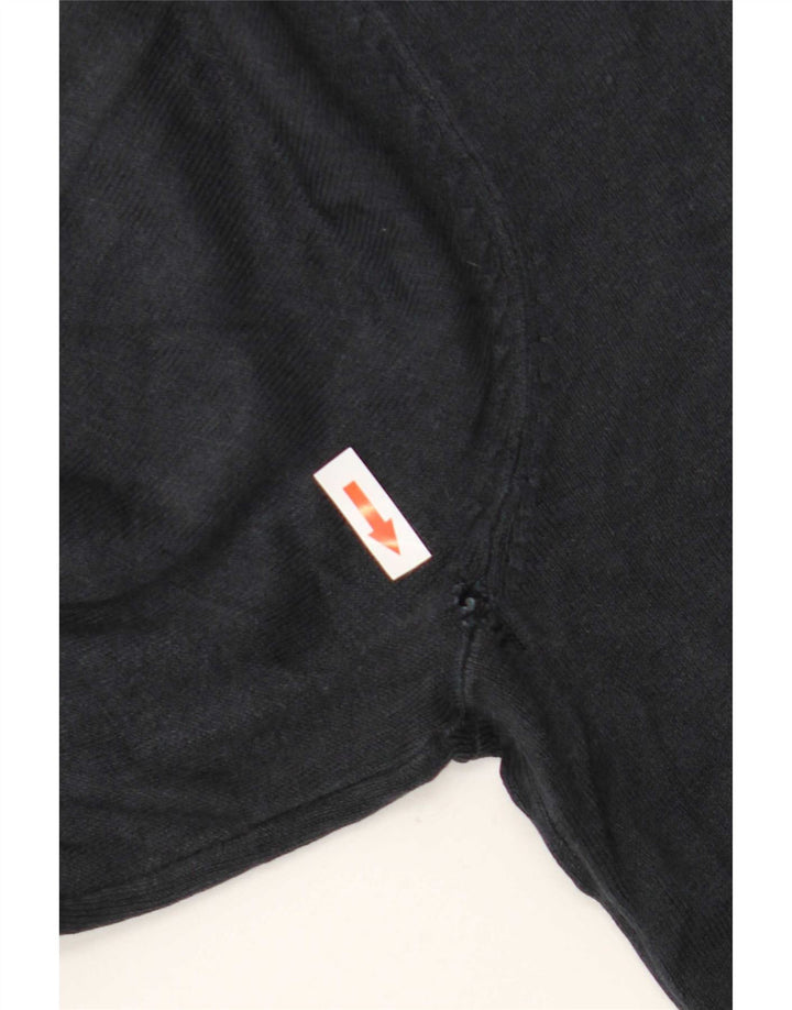 Suéter masculino Marks & Spencer com gola redonda grande acrílico azul marinho