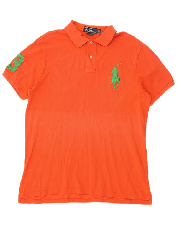 Polo Ralph Lauren Masculino Slim Fit Camisa Polo Gráfica XL Laranja Algodão