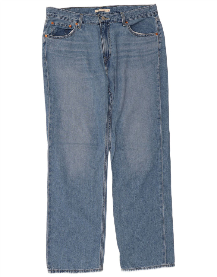 Calça jeans feminina Levi's Low Pro Straight W32 L31 azul algodão