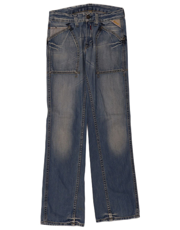 Replay Jeans reto feminino W30 L34 azul algodão