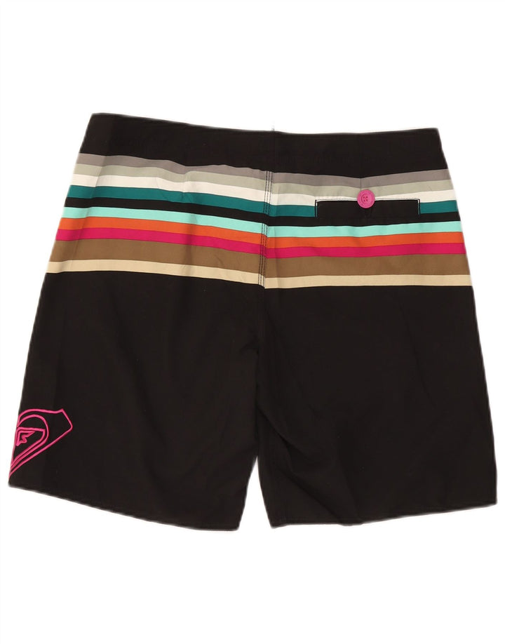 Shorts de natação masculino Roxy Graphic médio preto listrado
