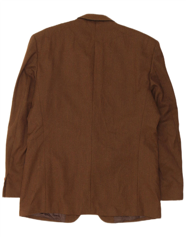 Jaqueta blazer masculina Massimo Dutti com 2 botões UE 52 grande lã marrom