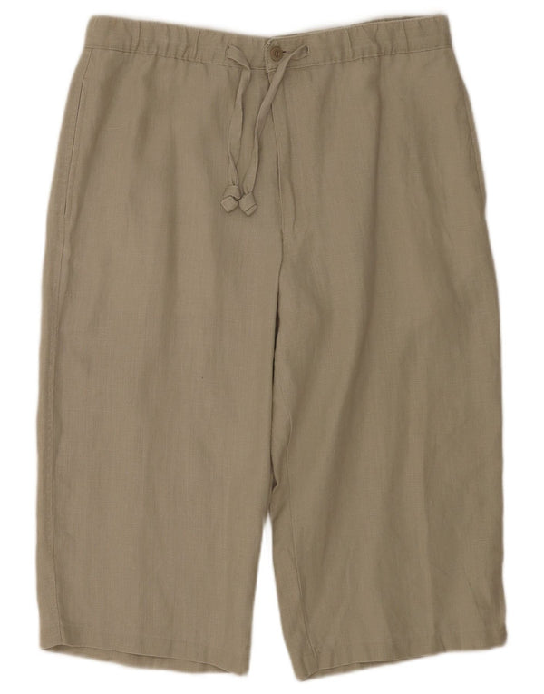 Bermuda masculina Marks & Spencer Blue Harbor W34 grande linho bege