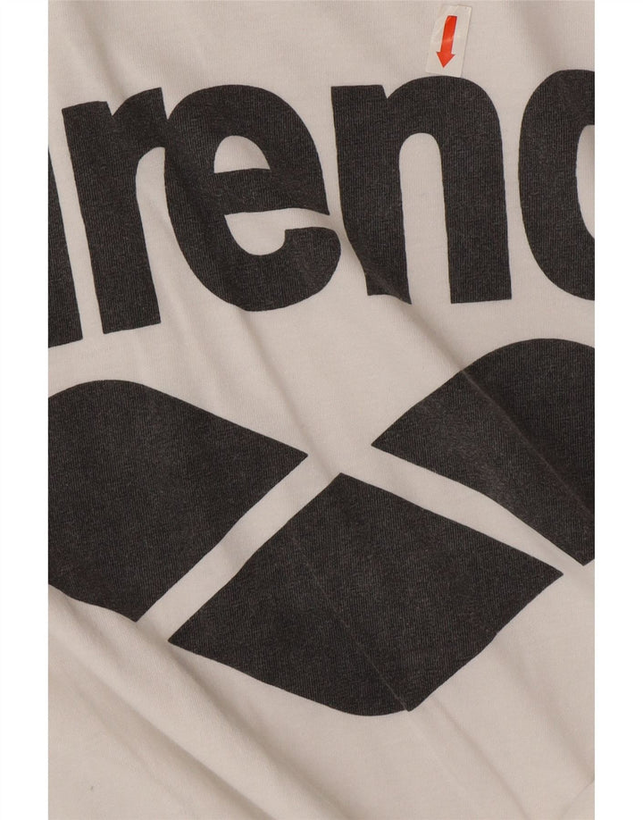 Arena Camiseta masculina gráfica Top médio algodão branco