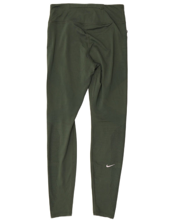 Leggings Nike Dri Fit Feminina UK 14 Poliéster Verde Médio