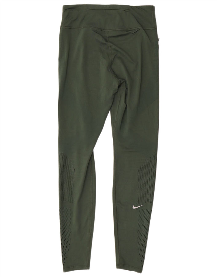 Leggings Nike Dri Fit Feminina UK 14 Poliéster Verde Médio