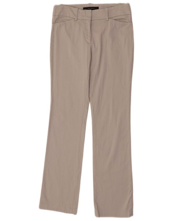 Calça feminina reta casual Zara EU 36 XS W26 L30 algodão cinza