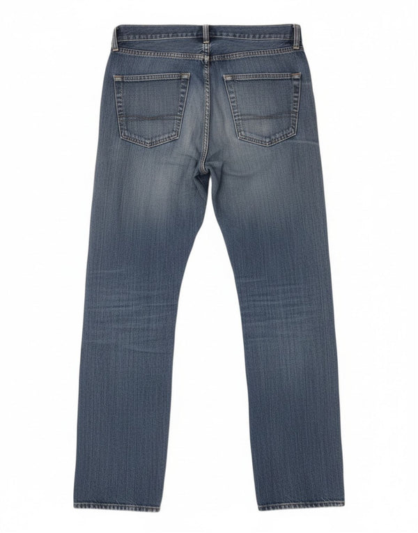 Hugo Boss Mens Straight Jeans W33 L32 Azul Algodão