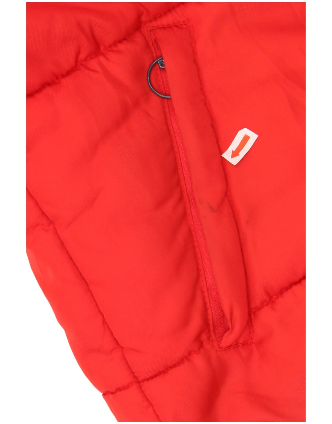 Jaqueta masculina acolchoada com capuz gráfico FILA UK 38 Medium Red Colourblock