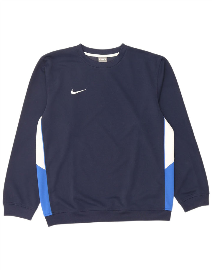 Moletom masculino NIKE Jumper UK 39/41 médio azul marinho colorblock