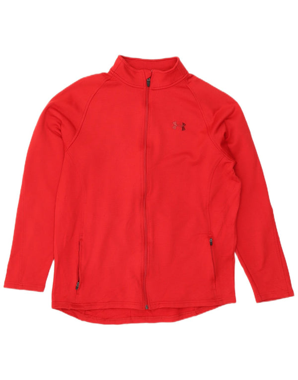 Under Armour Womens Tracksuit Top Jacket UK 16 Grande Poliéster Vermelho