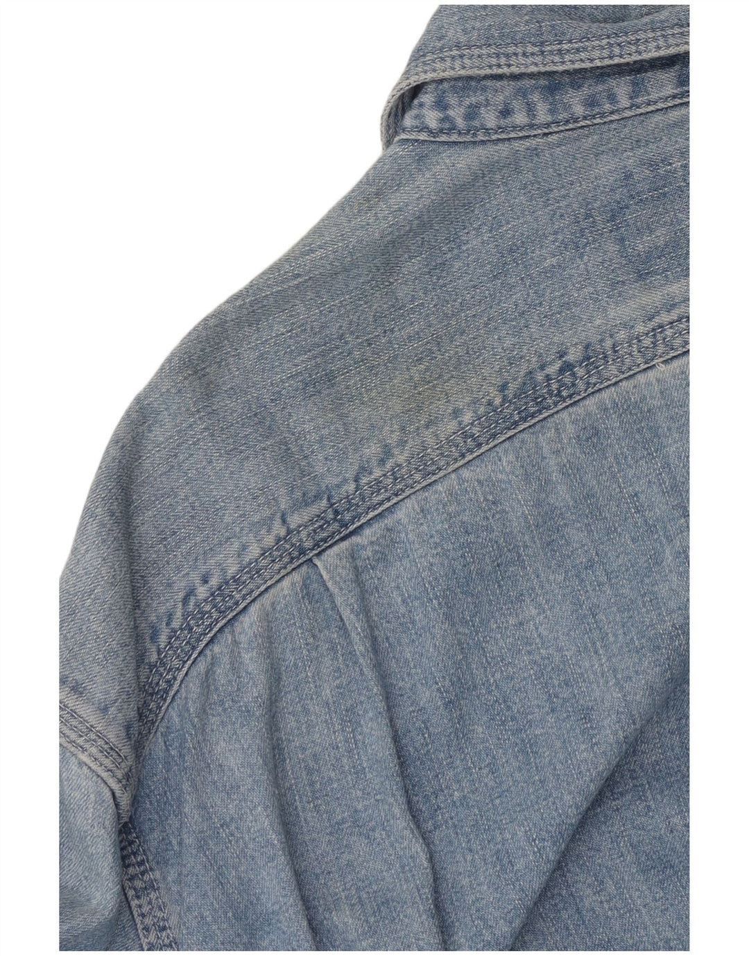 COTTON BELT Camisa jeans masculina grande algodão azul