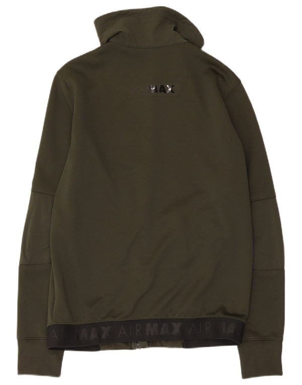 NIKE Mens Air Max Graphic Tracksuit Top Jacket Medium Khaki Colourblock