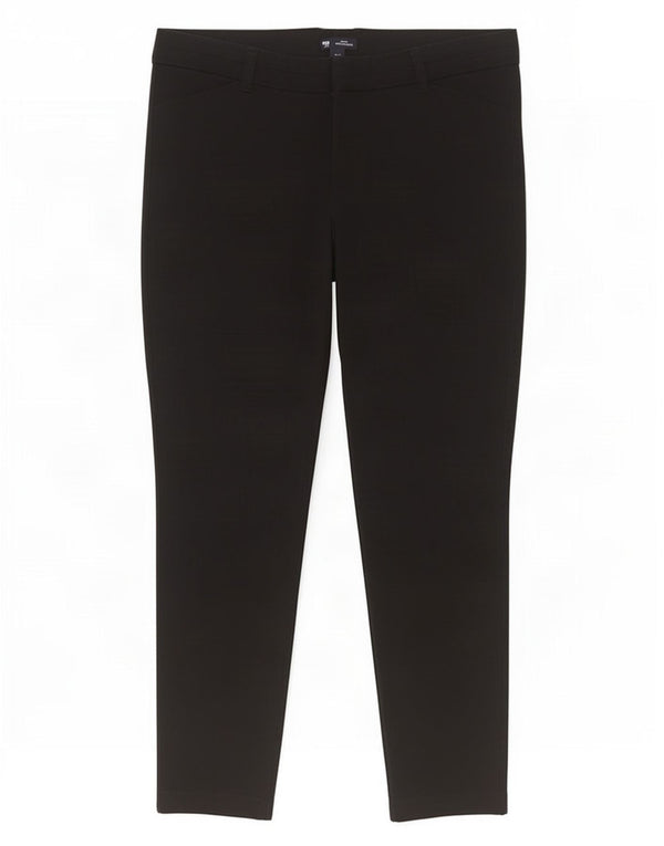 Calça feminina casual slim da Gap Reino Unido 18 XL W36 L28 algodão preto