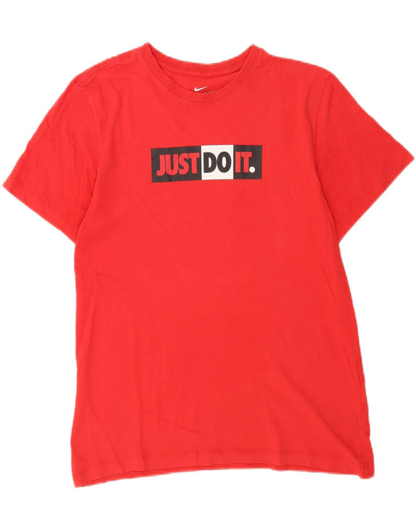 Camiseta Nike masculina gráfica top pequeno algodão vermelho