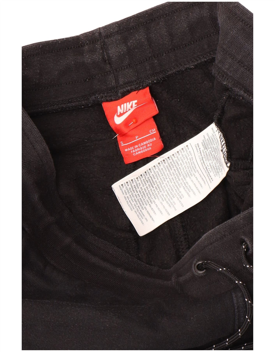Nike Mens Treino Calças Joggers Pequeno Algodão Preto