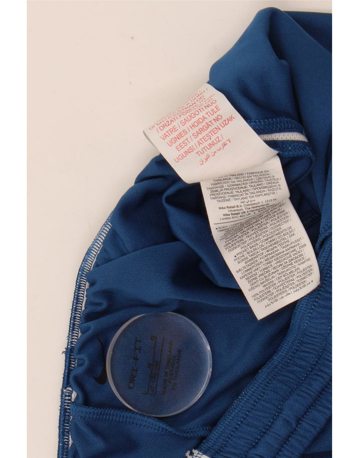 Shorts esportivos femininos NIKE Dri Fit 12-13 anos grandes azul marinho colorblock