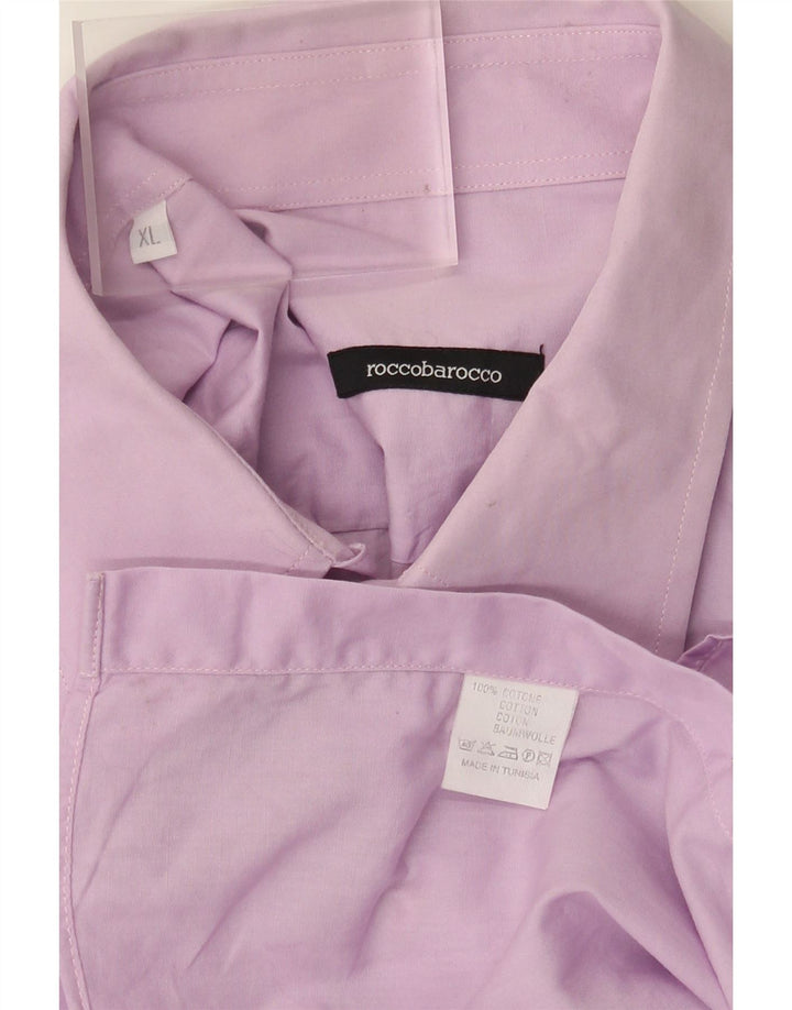 Camisa masculina Roccobarocco XL algodão roxo