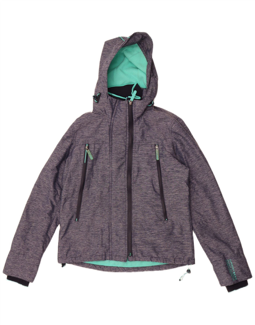 Jaqueta corta-vento feminina Superdry UK 12 azul marinho médio