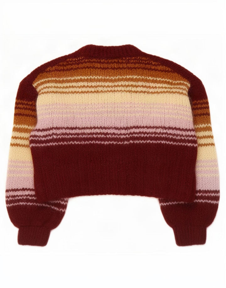 Suéter feminino Zara com gola tartaruga e gola alta, Reino Unido 10 pequeno multicolorido