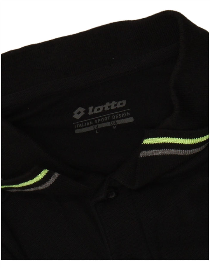 Camisa polo masculina LOTTO preta média