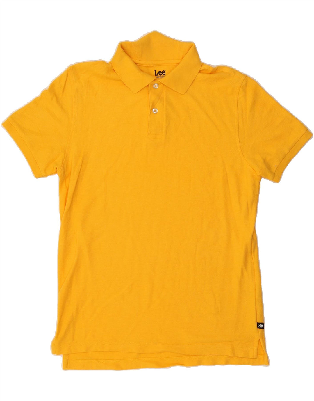 LEE Mens Polo Shirt Large Yellow Cotton Vintage Lee and Second-Hand Lee from Messina Hembry 
