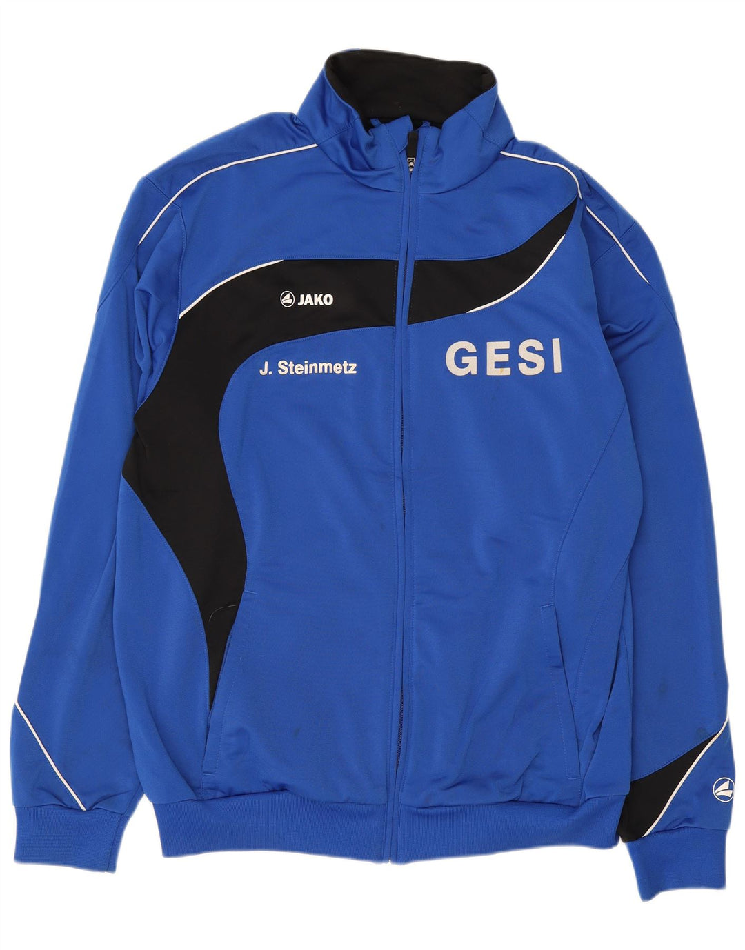 Jako Mens Graphic Tracksuit Top Jacket Médio Azul Colorblock Poliéster