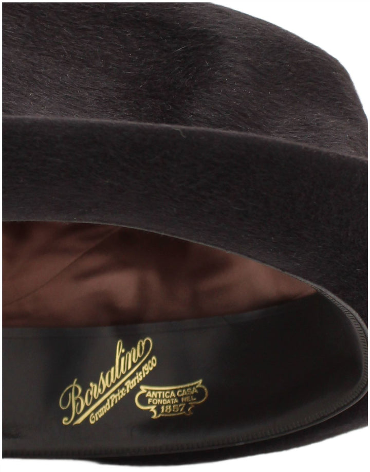 Chapéu-coco masculino Borsalino médio preto clássico