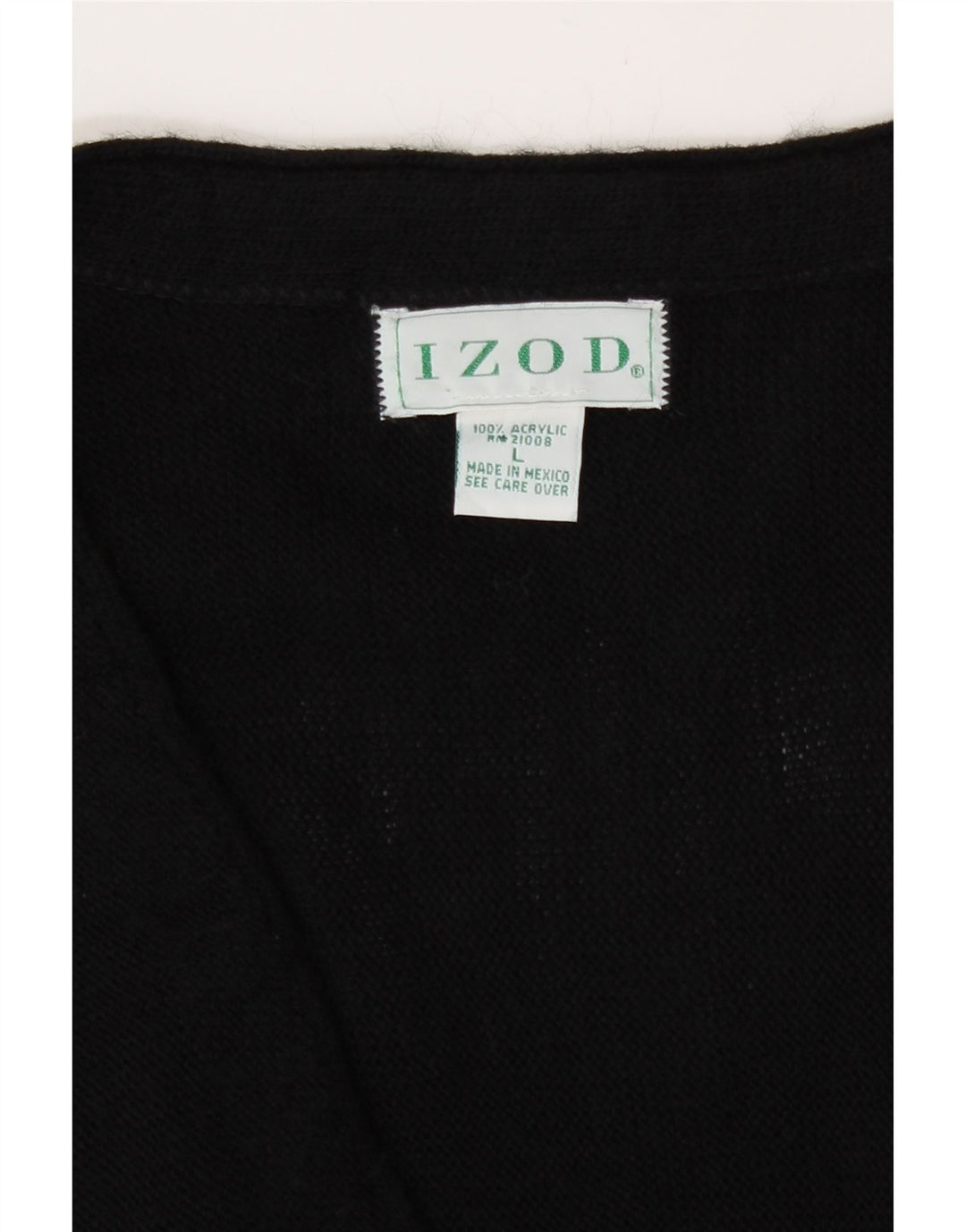Izod Suéter Cardigan Masculino Grande Acrílico Preto