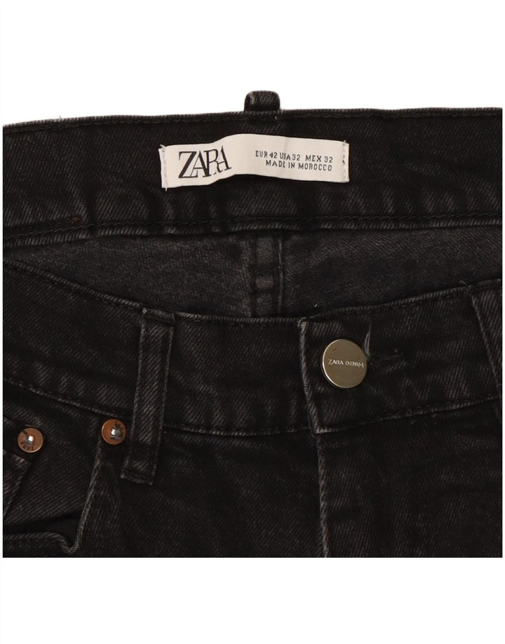 Calça jeans skinny feminina Zara W32 L30 algodão preto